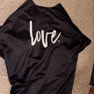 VS black satin robe